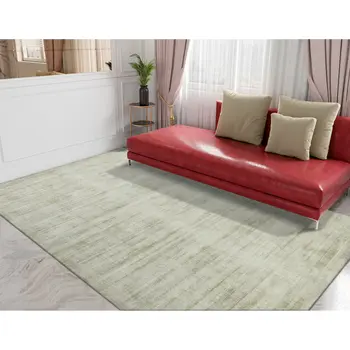 5' X 8' Sand And Ivory Abstract Hand Woven Area Rug