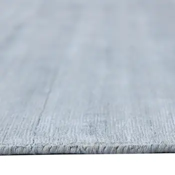 4' X 6' Light Blue And Dark Blue Striped Hand Woven Area Rug