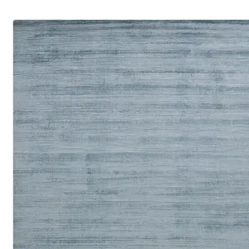 5' X 8' Light Blue And Dark Blue Striped Hand Woven Area Rug