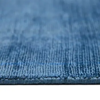 5' X 8' Dark Blue Striped Hand Woven Area Rug