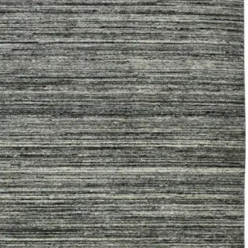 4' X 6' Gray And Black Wool Striped Hand Woven Area Rug