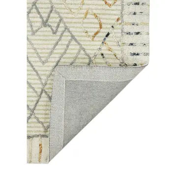 9' X 13' Ivory Gray And Rust Wool Southwestern Hand Hooked Area Rug