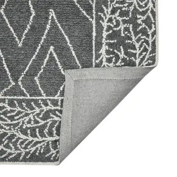9' X 13' Gray And Ivory Wool Geometric Hand Hooked Area Rug