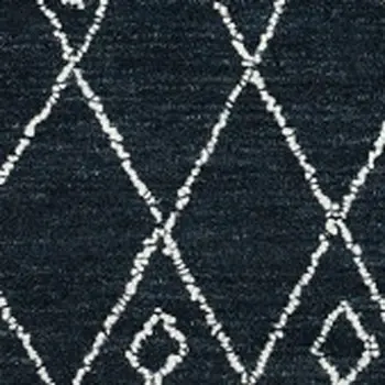 2' X 3' Charcoal And Ivory Wool Southwestern Hand Hooked Area Rug
