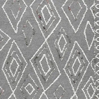2' X 3' Dark Gray Ivory And Rust Wool Geometric Hand Hooked Area Rug