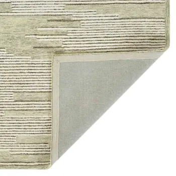 2' X 3' Gray And Ivory Wool Striped Hand Hooked Area Rug