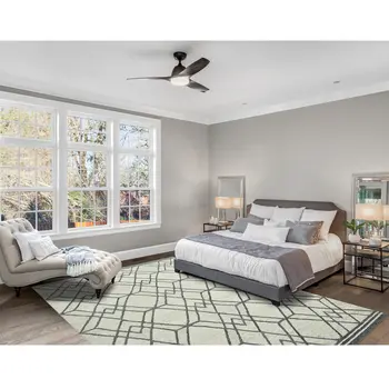 8' X 10' Ivory And Gray Wool Geometric Hand Hooked Area Rug