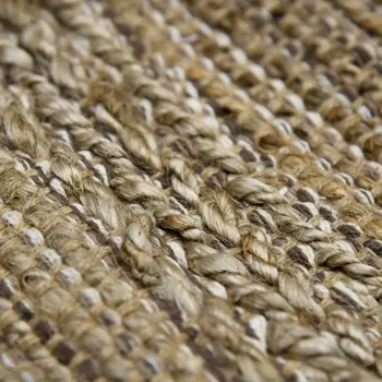 2' X 3' Brown And Beige Jute Striped Flatweave Handmade Area Rug