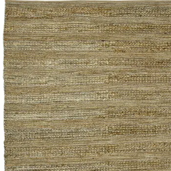 2' X 3' Brown And Beige Jute Striped Flatweave Handmade Area Rug