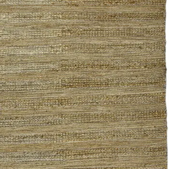 5' X 8' Brown And Beige Jute Striped Flatweave Handmade Area Rug