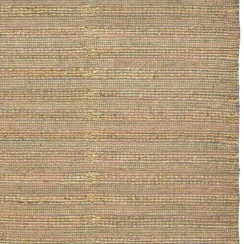 2' X 3' Pink And Brown Jute Striped Flatweave Handmade Area Rug