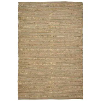 2' X 3' Pink And Brown Jute Striped Flatweave Handmade Area Rug
