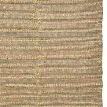 5' X 8' Pink And Brown Jute Striped Flatweave Handmade Area Rug