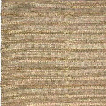 8' X 10' Pink And Brown Jute Striped Flatweave Handmade Area Rug