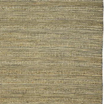 2' X 3' Dark Gray Brown And Beige Jute Striped Flatweave Handmade Area Rug