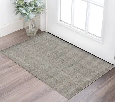 2' X 3' Gray And Light Brown Wool Abstract Hand Woven Area Rug