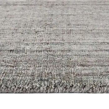 2' X 3' Gray And Light Brown Wool Abstract Hand Woven Area Rug