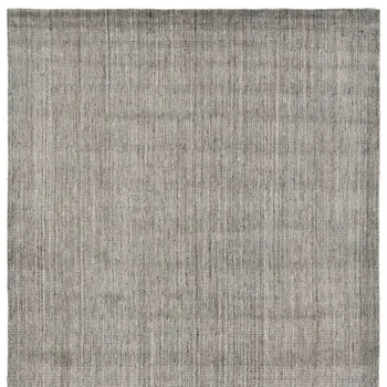 9' X 12' Gray And Light Brown Wool Abstract Hand Woven Area Rug