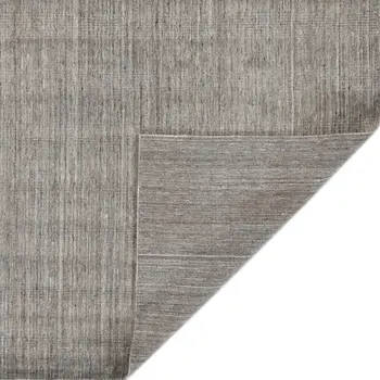 9' X 12' Gray And Light Brown Wool Abstract Hand Woven Area Rug