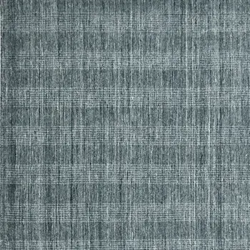 2' X 3' Blue And Ivory Wool Plaid Hand Woven Area Rug