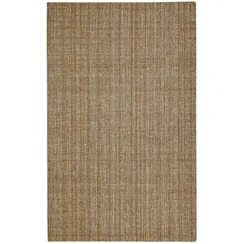2' X 3' Ivory And Rust Wool Striped Hand Tufted Area Rug