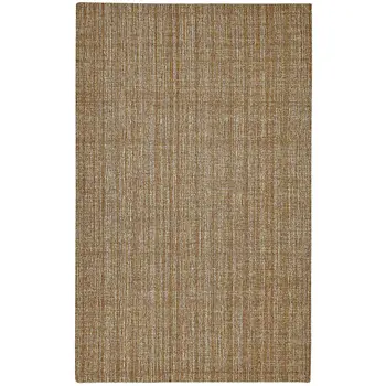2' X 3' Ivory And Rust Wool Striped Hand Tufted Area Rug