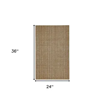 2' X 3' Ivory And Rust Wool Striped Hand Tufted Area Rug