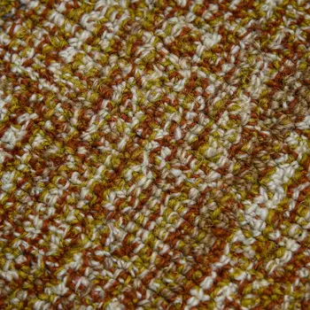 5' X 7' Ivory And Rust Wool Striped Hand Tufted Area Rug