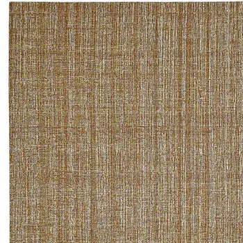 9' X 12' Ivory And Rust Wool Striped Hand Tufted Area Rug