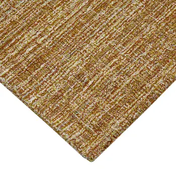 9' X 12' Ivory And Rust Wool Striped Hand Tufted Area Rug