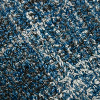 5' X 7' Turquoise Gray And Ivory Wool Plaid Hand Tufted Area Rug