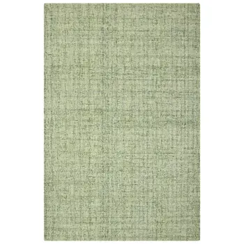 5' X 7' Green And Light Green Wool Striped Hand Tufted Area Rug