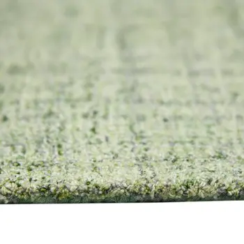 9' X 12' Green And Light Green Wool Striped Hand Tufted Area Rug