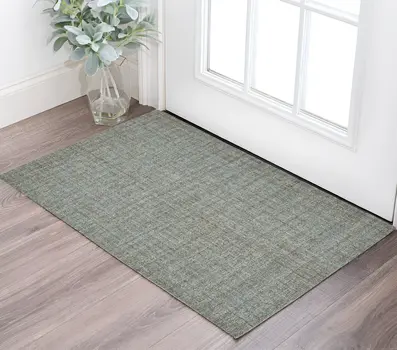 2' X 3' Light Blue And Gray Wool Abstract Hand Tufted Area Rug