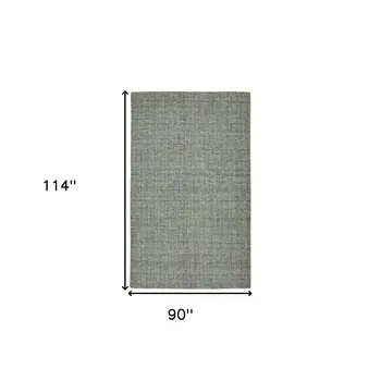 8' X 10' Light Blue And Gray Wool Abstract Hand Tufted Area Rug
