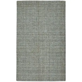8' X 10' Light Blue And Gray Wool Abstract Hand Tufted Area Rug