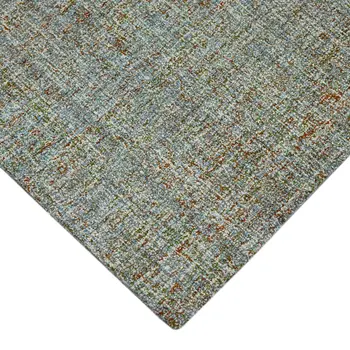 8' X 10' Light Blue And Gray Wool Abstract Hand Tufted Area Rug