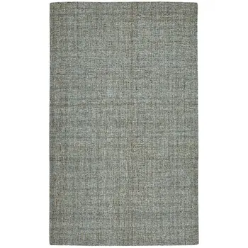 8' X 10' Light Blue And Gray Wool Abstract Hand Tufted Area Rug