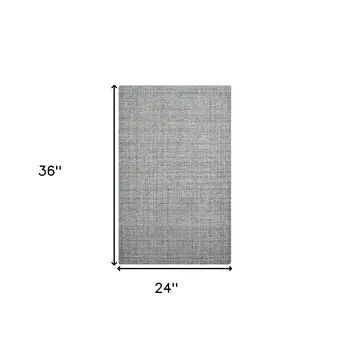 2' X 3' Gray And Ivory Wool Abstract Hand Tufted Area Rug