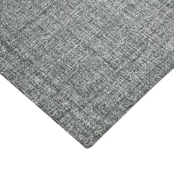 9' X 12' Gray And Ivory Wool Abstract Hand Tufted Area Rug