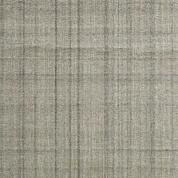 8' X 10' Brown And Gray Wool Plaid Hand Tufted Area Rug