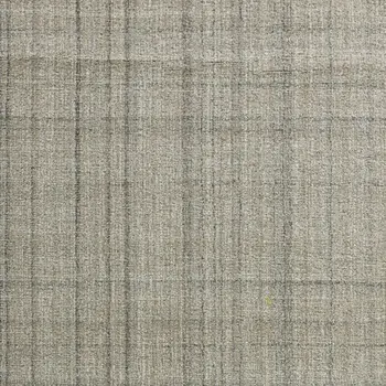 9' X 12' Brown And Gray Wool Plaid Hand Tufted Area Rug