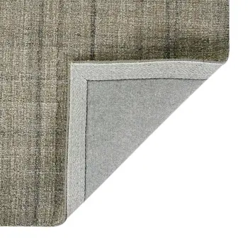 9' X 12' Brown And Gray Wool Plaid Hand Tufted Area Rug