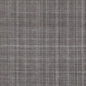 9' X 12' Graphite And Ivory Wool Plaid Hand Tufted Area Rug