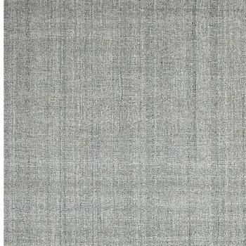 8' X 10' Gray Blue And Ivory Wool Plaid Hand Tufted Area Rug