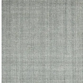 9' X 12' Gray Blue And Ivory Wool Plaid Hand Tufted Area Rug