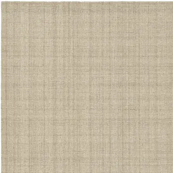 2' X 3' Champagne And Brown Wool Plaid Hand Tufted Area Rug