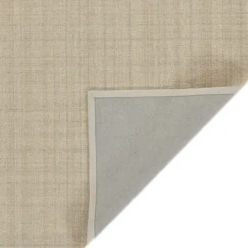 5' X 7' Champagne And Brown Wool Plaid Hand Tufted Area Rug