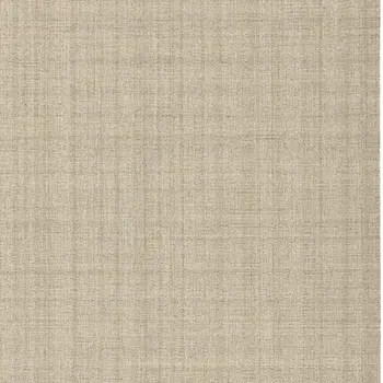5' X 7' Champagne And Brown Wool Plaid Hand Tufted Area Rug