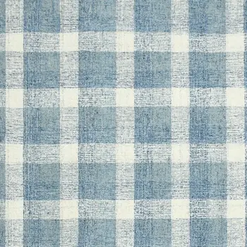 2' X 3' Blue And Ivory Wool Plaid Hand Tufted Area Rug